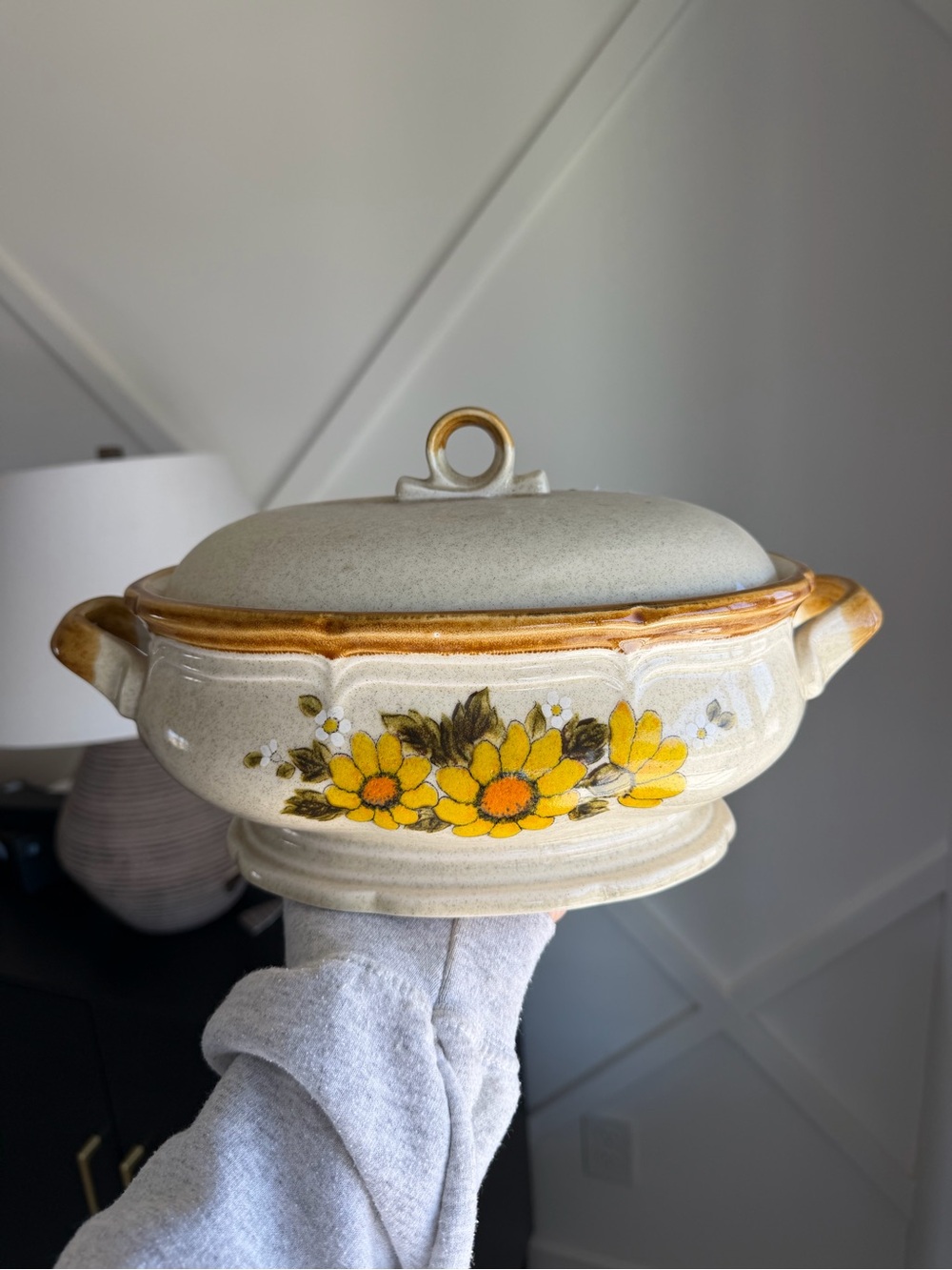 Mikasa Vintage Floral Covered Casserole Dish - Cream and Yellow